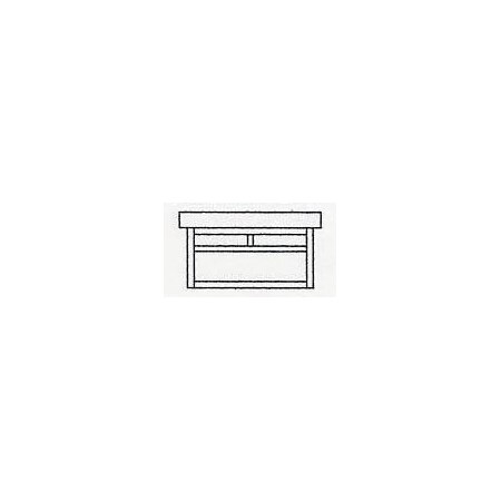 Arroyo Craftsman MCM-12ECS-S Mission Flush Ceiling Mount Without Overlay (Empty), 12", Slate Metal Finish, Clear Seedy Glass